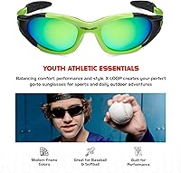 Vista 17 de X LOOP Youth Sports Polarized Sunglasses for Boys Kids Teens Age 8-16 Baseball Wrap Around UV400 Glasses