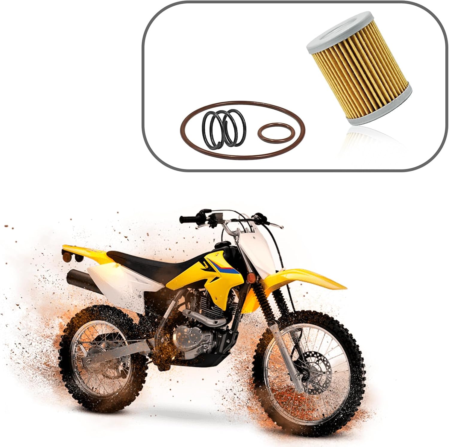 Oil Filter Kit Compatible with Suzuki Quadrunner 160 230 250 300 Quadsport 230 Quadsport Z250 King Quad 250 300 Ozark 250