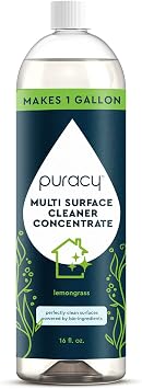Puracy All Purpose Cleaner Concentrate Plant-Powered Multi-Surface Cleaner - Surface Cleaner Solution As Seen on TikTok Organic Lemongrass, 16 fl oz, 1 Pack