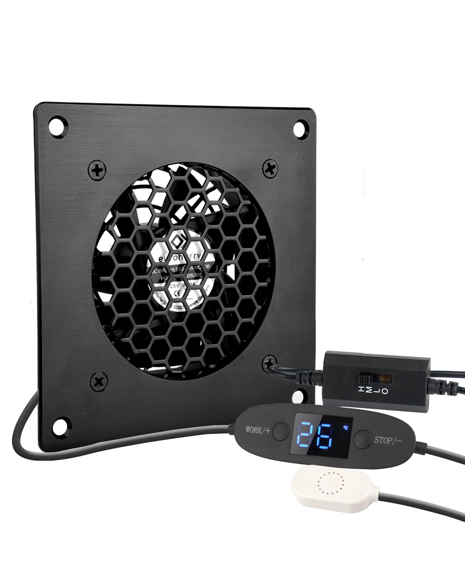 Euroharry Grille d'aération 120 mm pour PC, ordinateur, AV, armoires