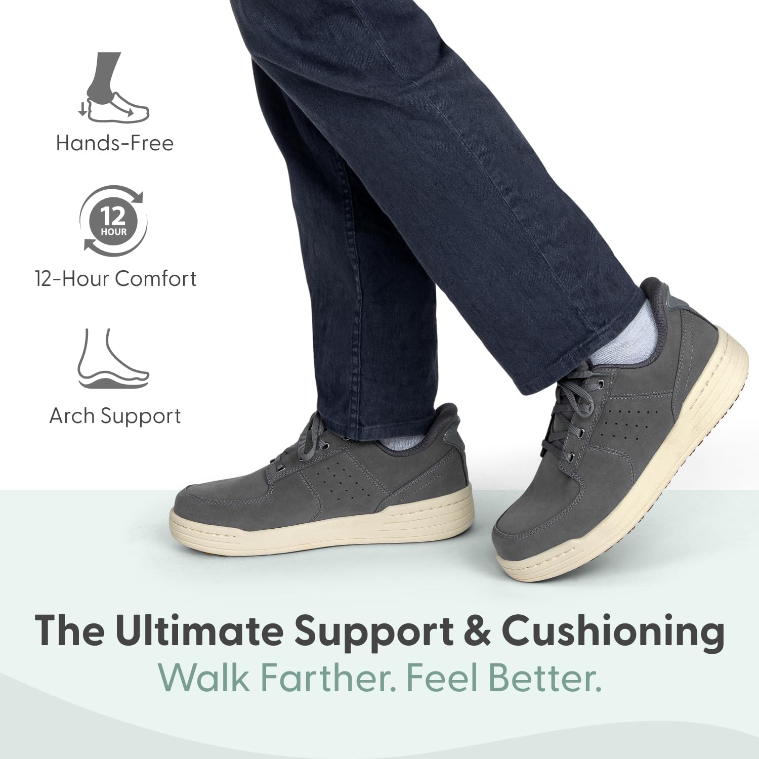 Orthofeet Men's Orthopedic Rove Hands-Free Slip-on Sneaker - Image 2