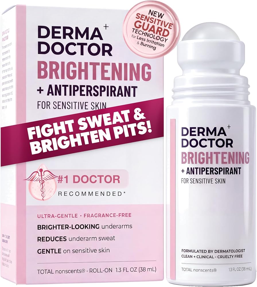 DERMAdoctor Brightening Travel Roll-On 땀 억제 데오도란트, 38.4ml (1.3액량 온스) — 사진 1
