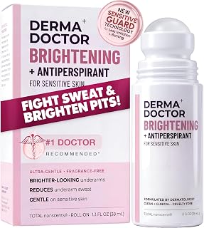 DERMAdoctor Brightening Travel Roll-On 땀 억제 데오도란트, 38.4ml (1.3액량 온스)