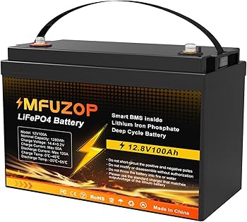 Amazon.co.jp: MFUZOP 12V 100Ah リン酸鉄リチウム バッテリー 1280Wh