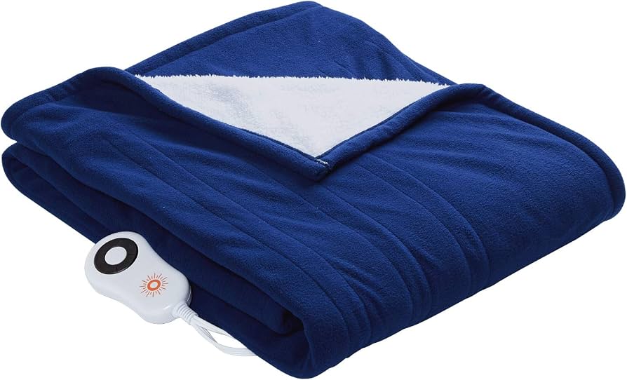 Amazon.com: STONECREST Reversible Electric Blanket Heated Throw, 50x60  Heating Blanket with 5 Setting Controller, 4 Hour Auto-Off, Overheating  Protection, ETL Certified, Machine Washable (Navy, 50x60) : Home u0026 Kitchen