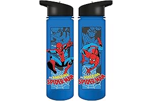 Spiderman in Action 24 Oz. Leak Proof Single Wall Plastic Water Bottle