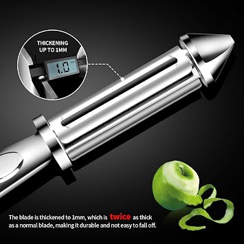 MAD SHARK Vegetable Peeler, Potato Peelers, I-Shaped Ultra Sharp Stainless Steel Blades Peelers, Orange Peeler for Kitchen, Veggie, Fruit, Garlic, Carrot, Apple Peeling