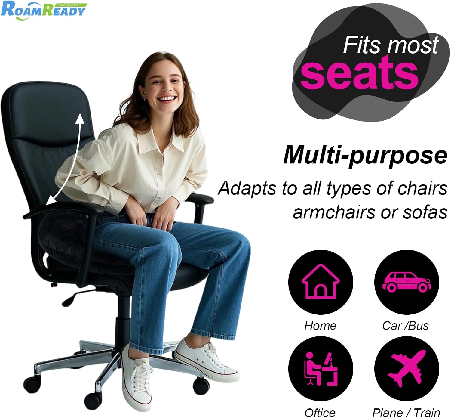 BBL Pillow After Surgery for Butt Sleeping Sitting, Driving Donut Hemorrhoid Pillow, Seat Support Hip Cushion, Cotton BBL Post Surgery Recovery Must Haves (Upgraded)