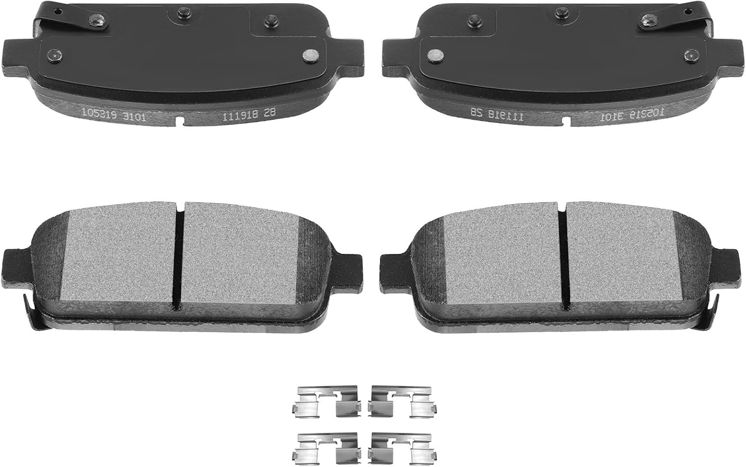 AUTOMUTO 4PCS Rear Semi-Metallic Disc Brake Pads Set D1468 For Buick Cascada Encore Verano For Cadillac ELR For Chevrolet Cruze Cruze Limited Orlando Sonic Trax Volt