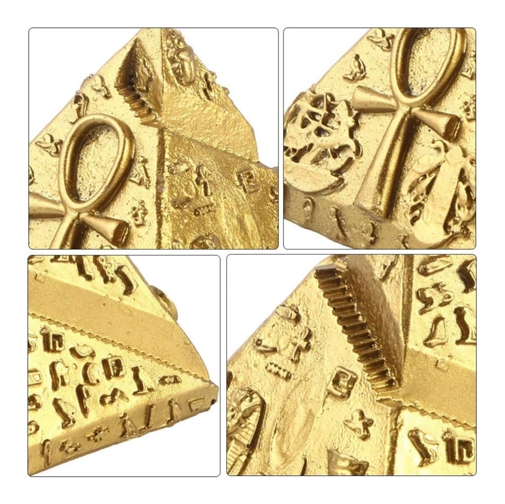 Statua d'arte Regali 2PCS Piramide Egiziana Modello Egitto Dei Piramide Figurine Resina Piramidi Egiziane Decorazione Ornamento Da Tavolo Figura Egitto Statua Antica Arte Modello di Costruzione