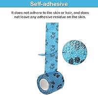 Vista 3 de Vendaje autoadhesivo, 9 unidades de 2 pulgadas x 5 yardas, cinta adhesiva no tejida, envoltura para mascotas para perros, caballos, mascotas