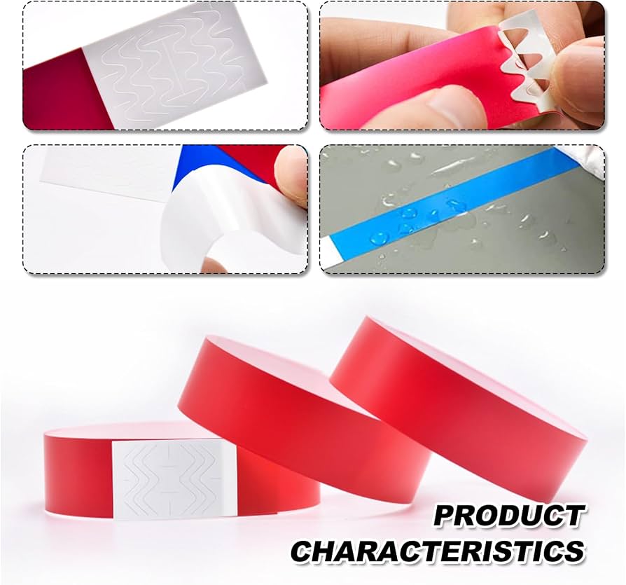 140 Party Armbänder Aus DuPont-Papier – Wasserdicht, Atmungsaktiv, 19x250 Mm