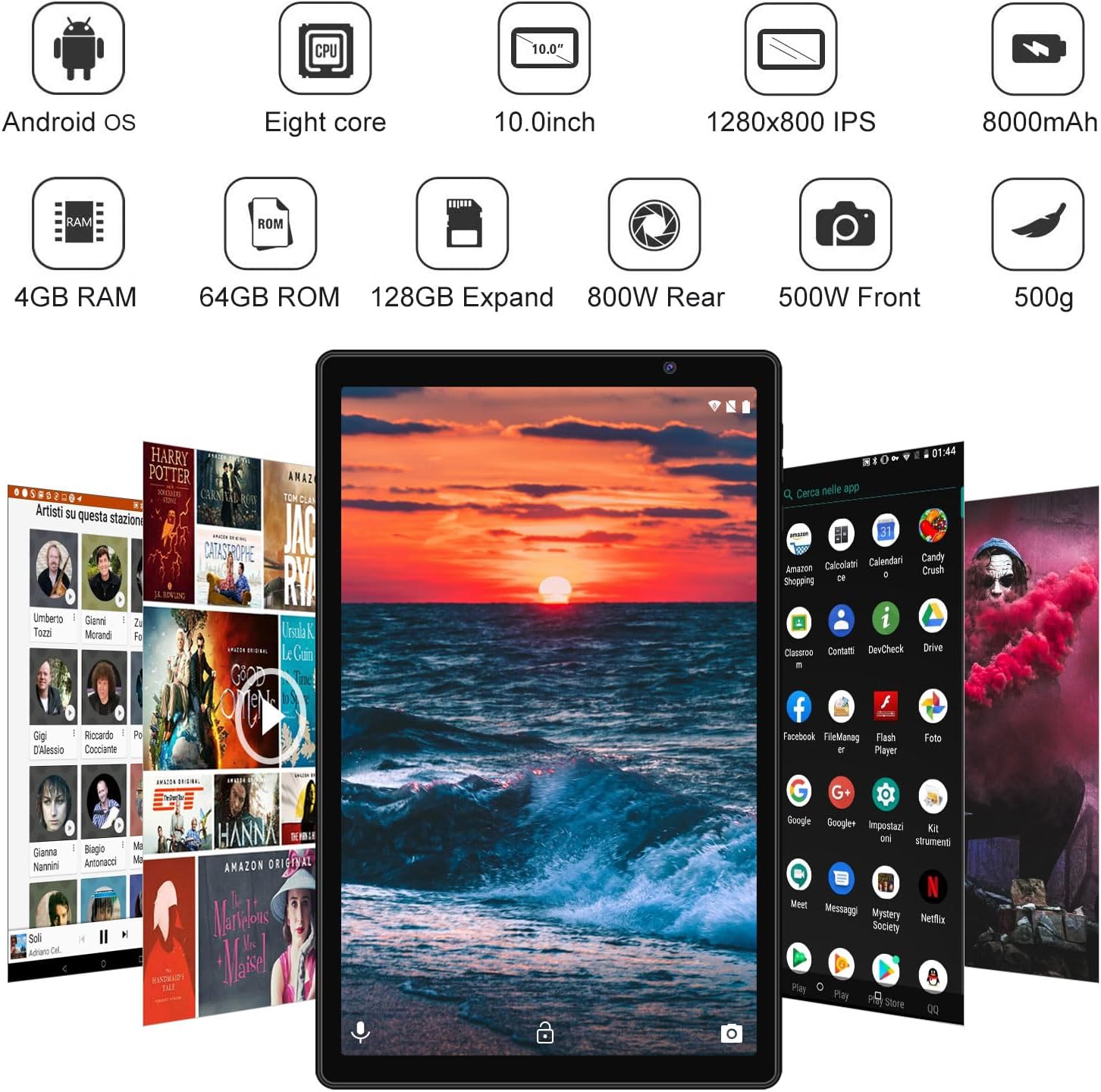 FACETEL Q3 Tablet with key specifications listed