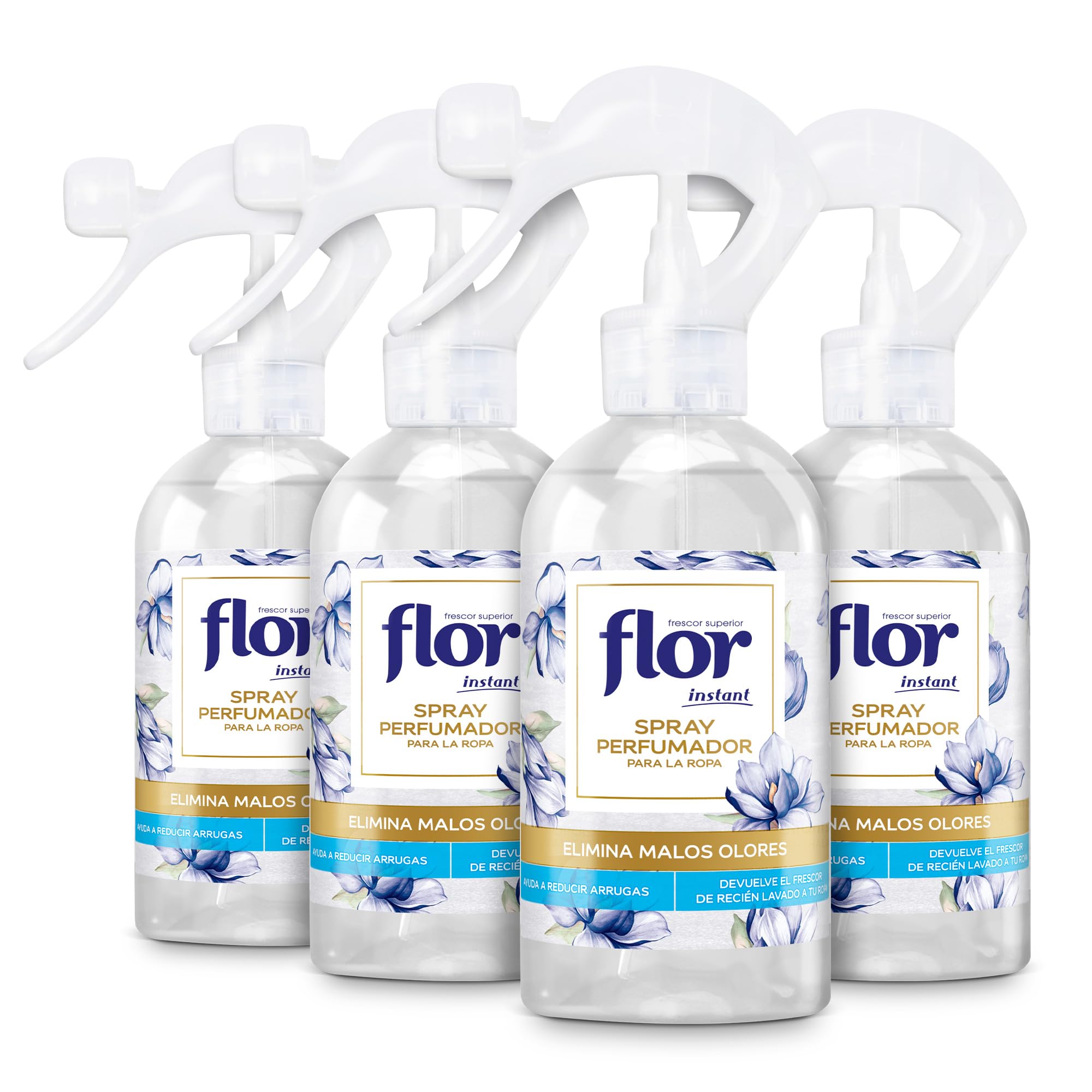 Flor Instant Perfume para la ropa, fragancia azul - pack de 4