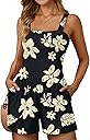 AUTOMET Rompers for Women Summer Vacation Beach Outfits Casual Loose Square Neck Shorts Jumpsuits Overalls 2026 Resort Wear