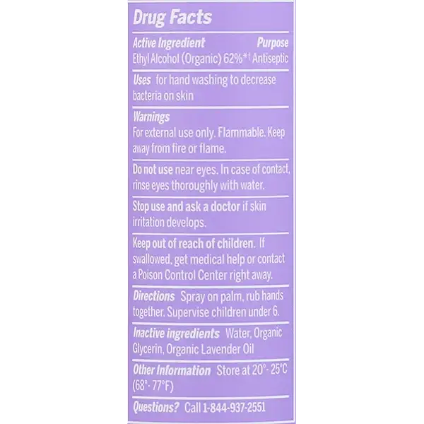 Dr. Bronner's Hand Sanitizer - Lavender - 2 Oz 4
