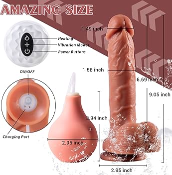 Amazon.com: 9'' Silicone Vibrating Squirting Dildo with Remote Control 7  Vibration Modes, Realistic Ejaculating Penis Adult Sex Toy with Enema Bulb  & Strong Suction Cup for Women G-Spot and Anal Prostate Play :
