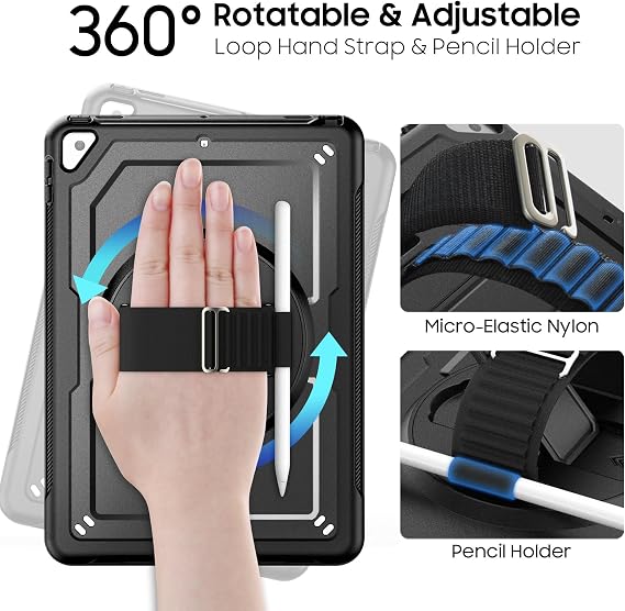 SEYMAC stock Case for iPad 9th/8th/7th Generation 10.2'' 2021/2020/2019