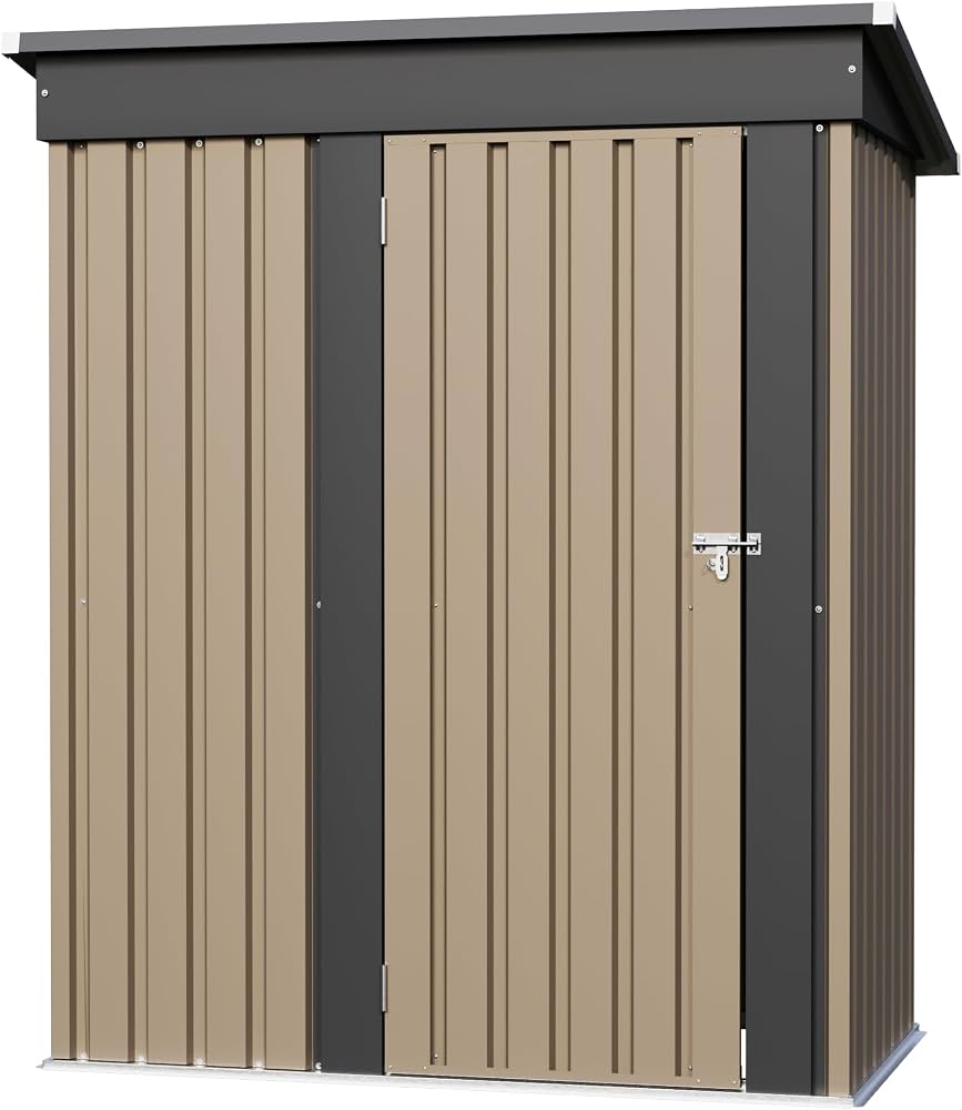 Amazon.com : Furniwell 5x3 FT Outdoor Storage Shed, Metal Garden