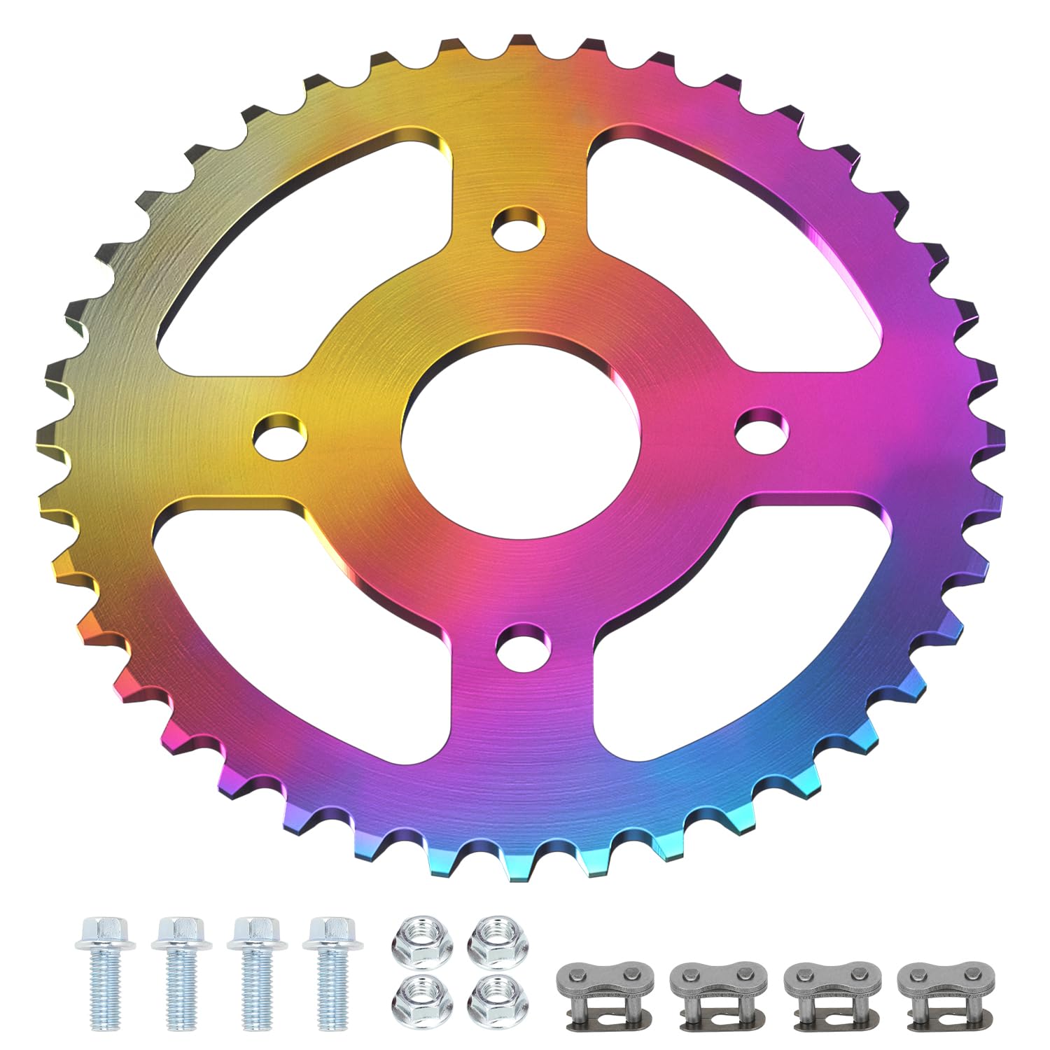 40 Tooth Sprocket 420 Chain 40mm Bore Replacement for Mini Bike Coleman CT200U BT200X CT200U-EX Baja Warrior Massimo MB165 MB200 KT196 Axis M200 196cc 200cc 6.5hp Minibike Powersports Parts