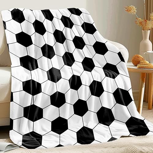 KING DARE Manta de fútbol Manta de forro polar suave para niños, regalos únicos de fútbol para niños y niñas de 6 a 12 años, 40 x 50 pulgadas