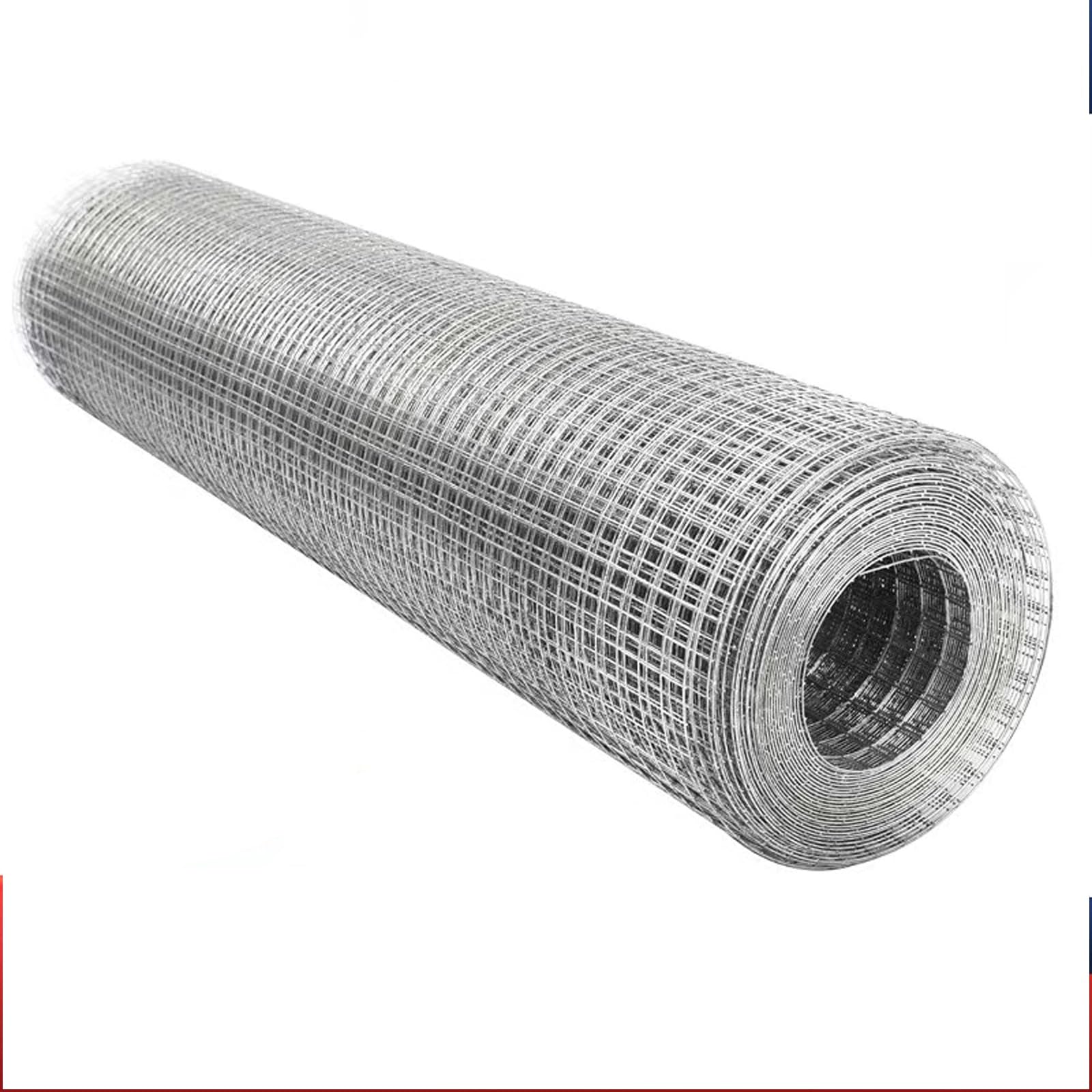 Malla Electrosoldada, Tela Metálica De Acero Inoxidable, Malla Cuadrada Alambre para Pollos Valla Paneles Barrera para Jardinería Pajarera,Malla de Alambre, malla ganadera(1.2mx5m(47.2inx16.4ft))
