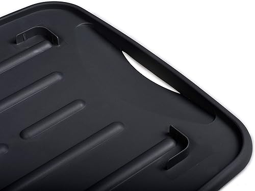 Miniatura 6 de Masirs Escurridor plegable emergente: almacenamiento conveniente, drena en el fregadero, capacidad de ocho platos grandes, cubiertos seccionales y