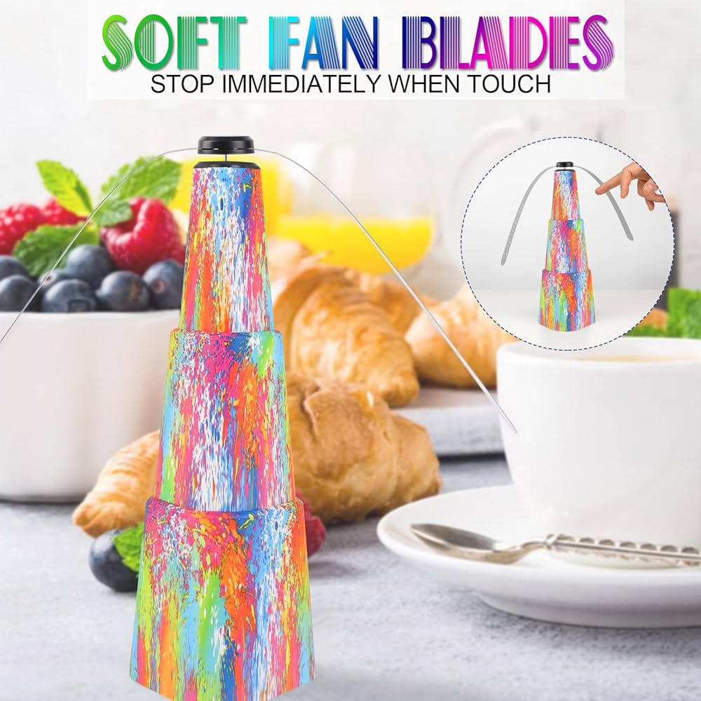 Ventilateur Pales Réfléchissantes Ventilateur Anti-mouches De Table - 6 Pièces Pour Repousser Les Insectes Naturellement Ventilateur Anti Mouche De Table