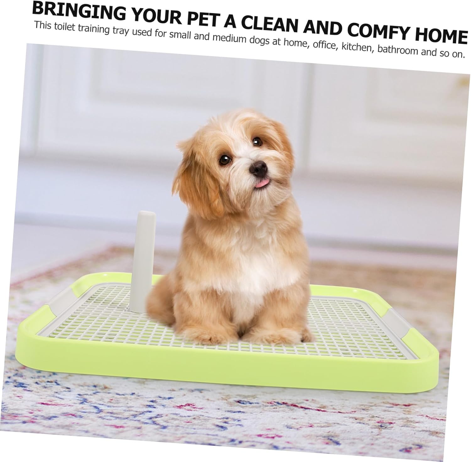 Puppy Litter Toilet Training Tray Non Slip Indoor Dog Potty with Mesh for Dogs Easy Ergonomic Design for Home Office