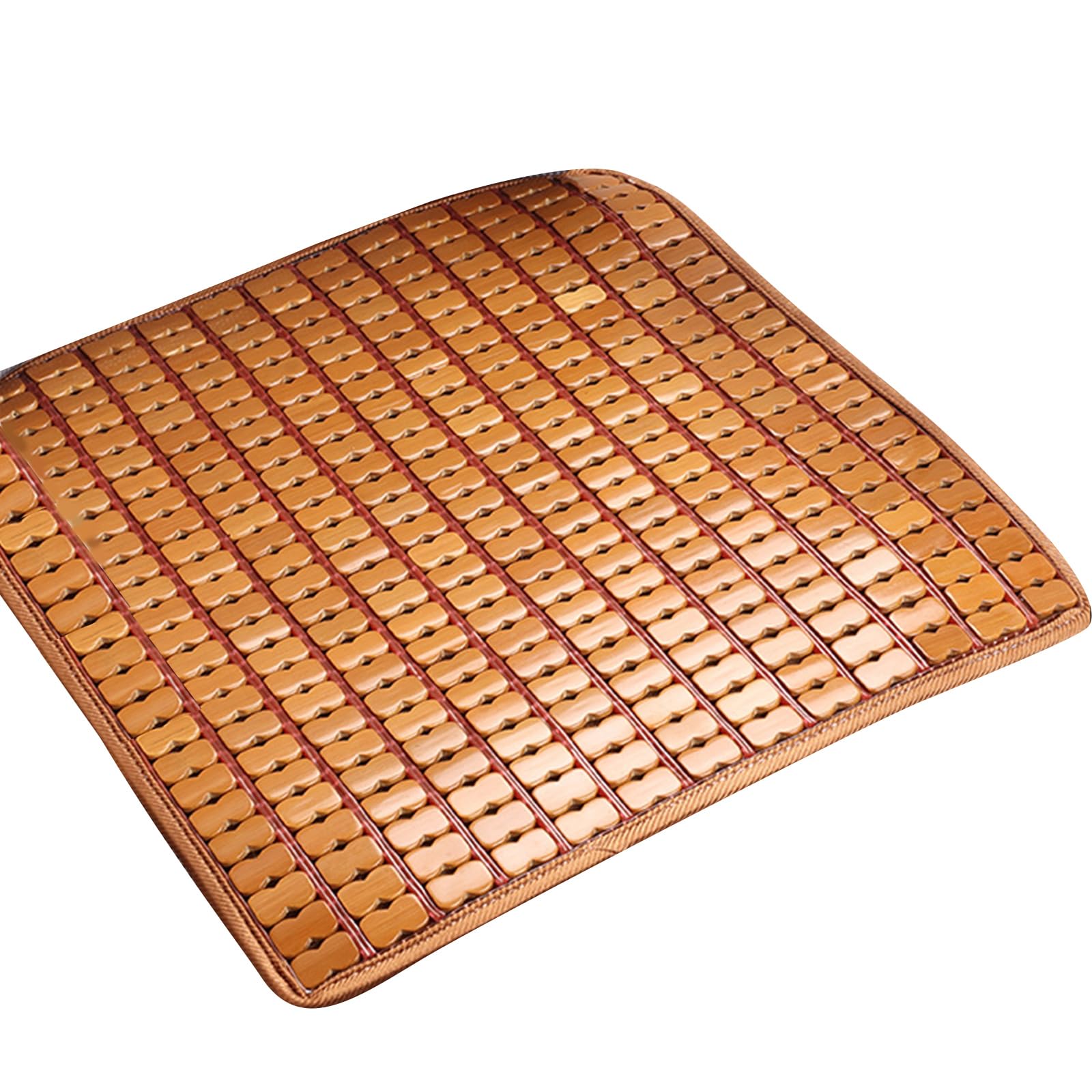 Tsophreniq Cool Wood Seats Cushion Mat for Car Seats Sofas and Chairs 50cm 45cm Square Pad Sofa Wood Mat