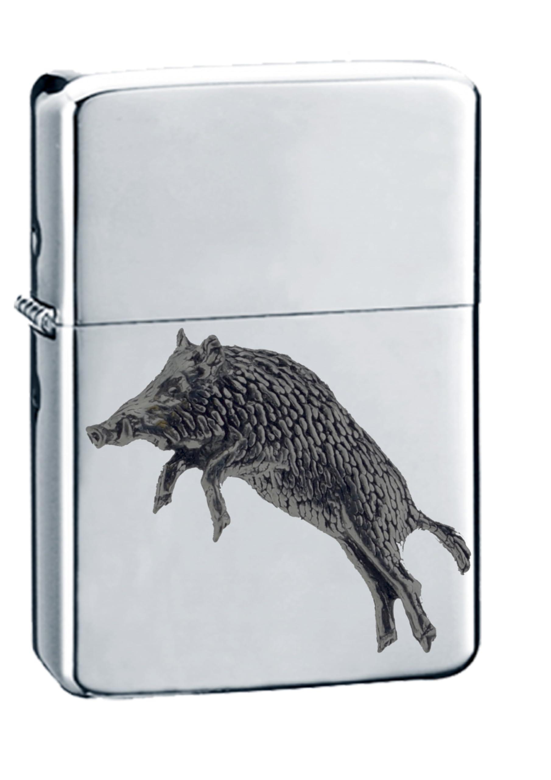 Briquet essence sanglier tempête rechargeable chrome A55