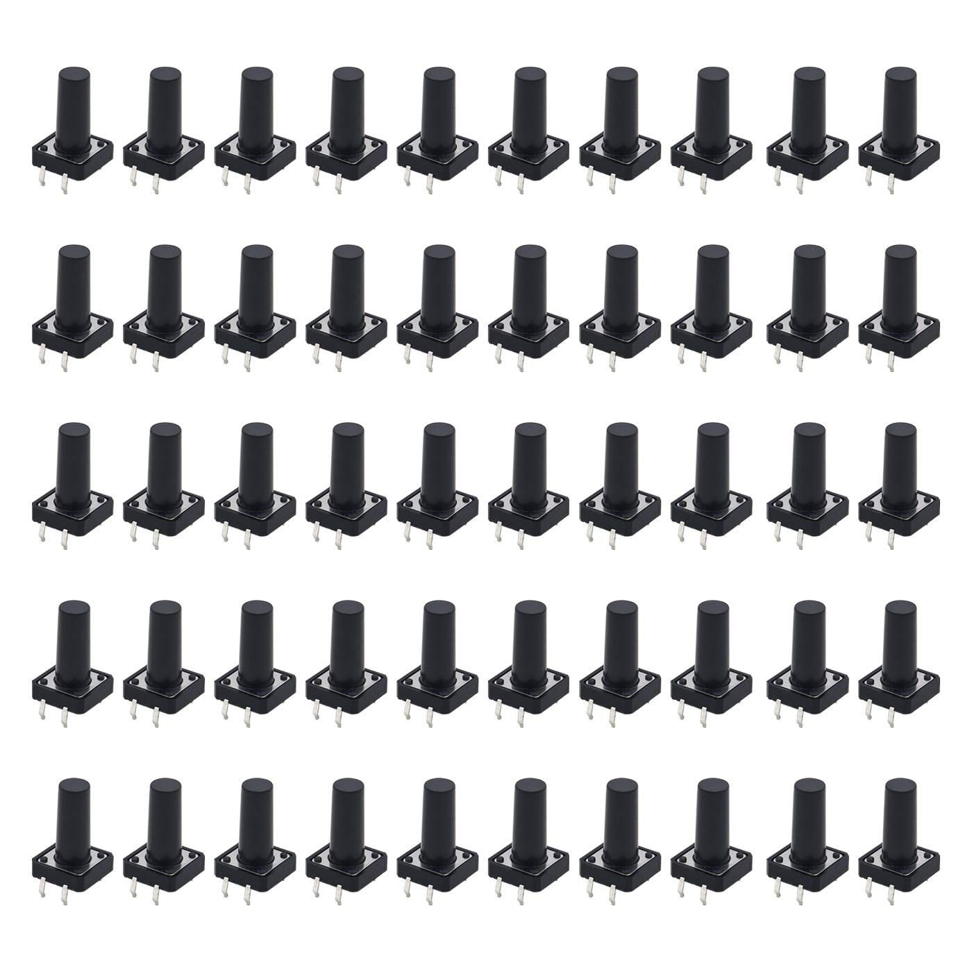 Electronic Spices 4 Pins 20mm x 5mm Micro Momentary Tact Tactile Push Button Switch Assortment Kit - PACK OF 50 (B08TRDG9X7) Amazon Price History, Amazon Price Tracker