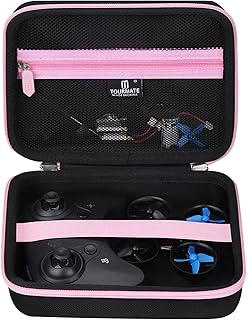 Hard Storage Case for Holy Stone HS210 Mini Drone,Travel case for Kids and Beginners RC Nano Quadcopter Indoor Small Helicopter Plane（case only） (Black & Pink)