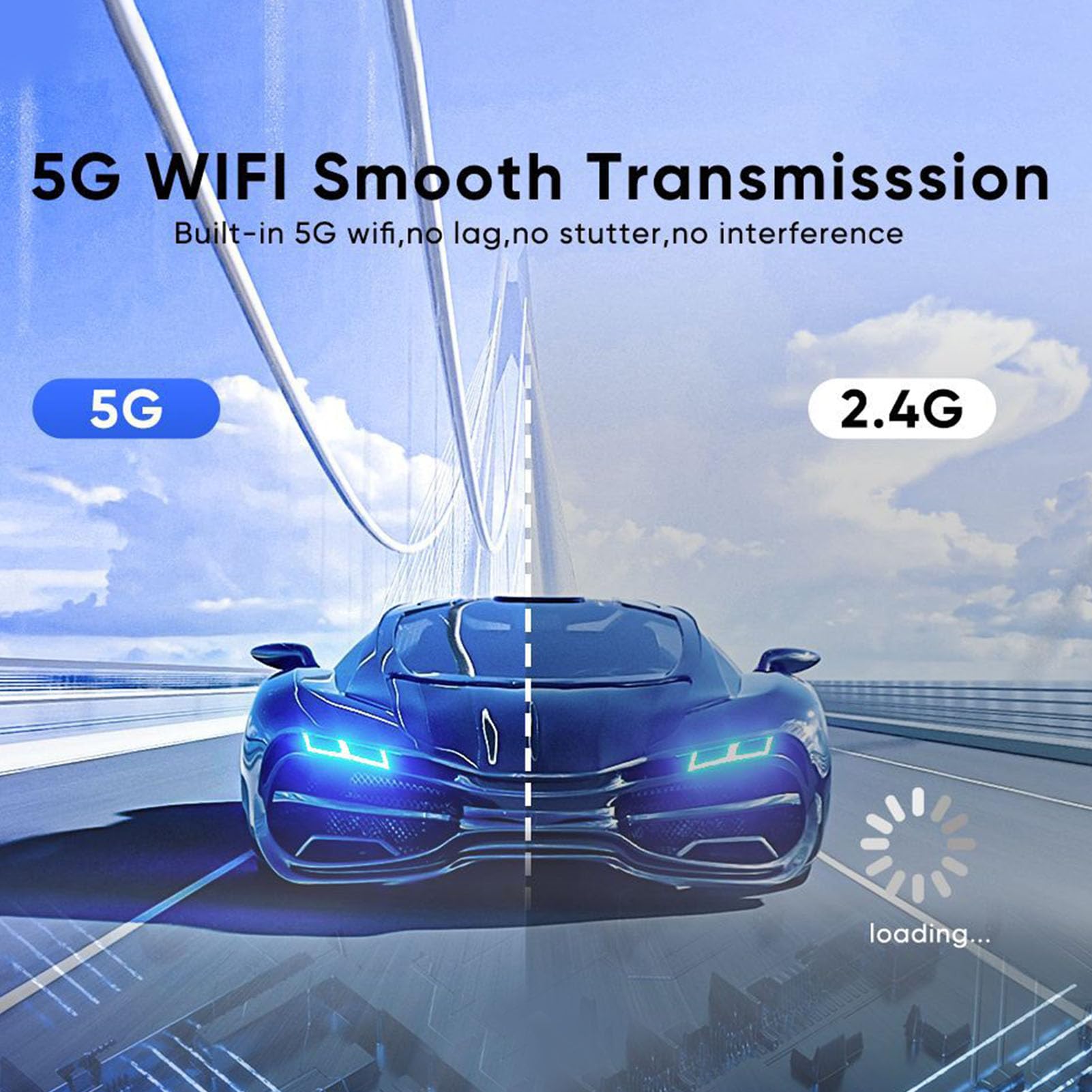 Trasmettitore e Ricevitore HDMI Wireless, Decodifica 5G WiFi 4K a 1080P 60Hz, Plug and Play, Portata 30 M, per PC, Proiettore, Home Theater