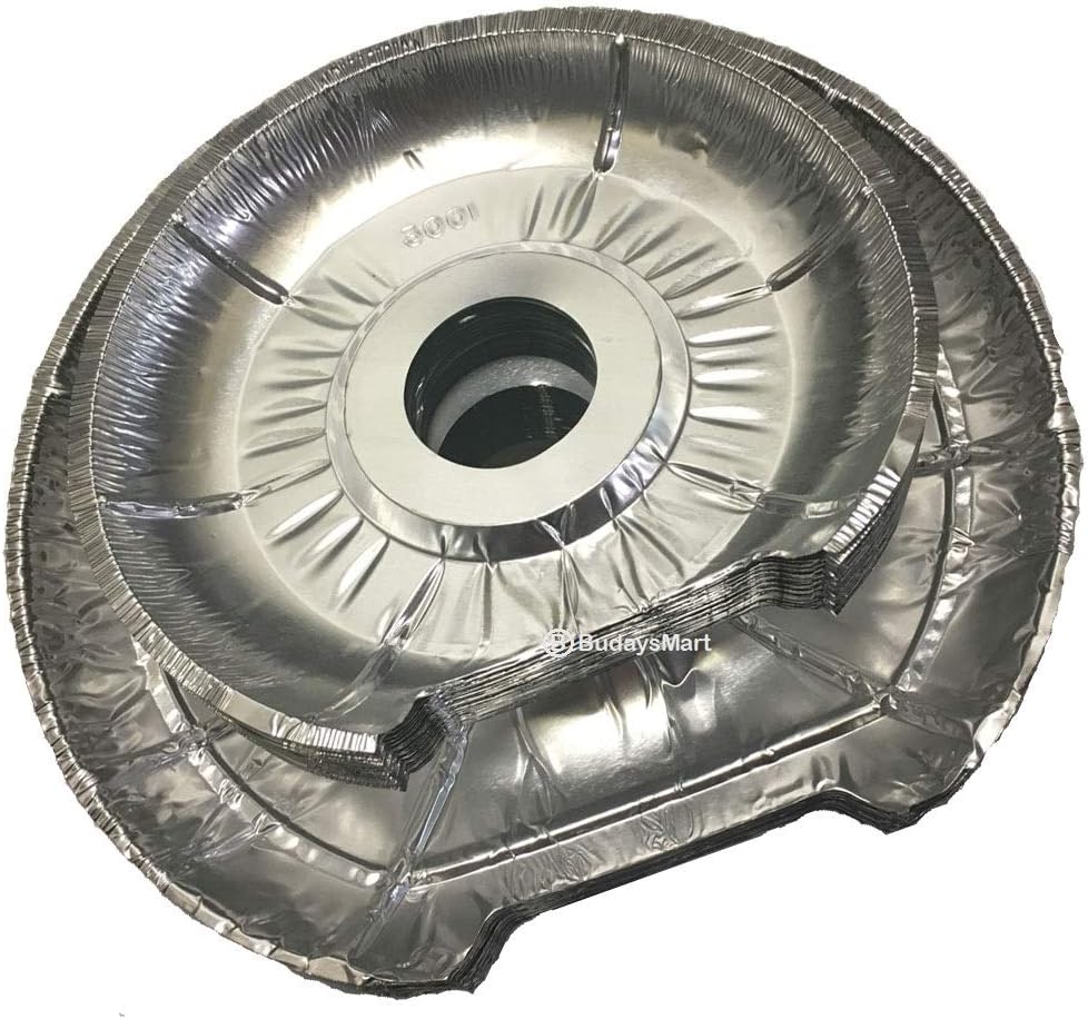 Gas and Electric Stove Bib -Pack Of 18-9 Large, 9 Small. Electric Disposable Foil Burner Liners.|(9 Small, 9 Large)