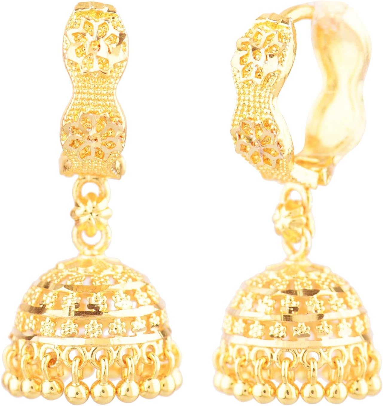 Efulgenz Jhumka Hoop Earrings Indian Earrings for Women Light Weight Dainty Jhumka Jhumki Dangle Earrings Set for Women Indian Jewelry for Women Earrings