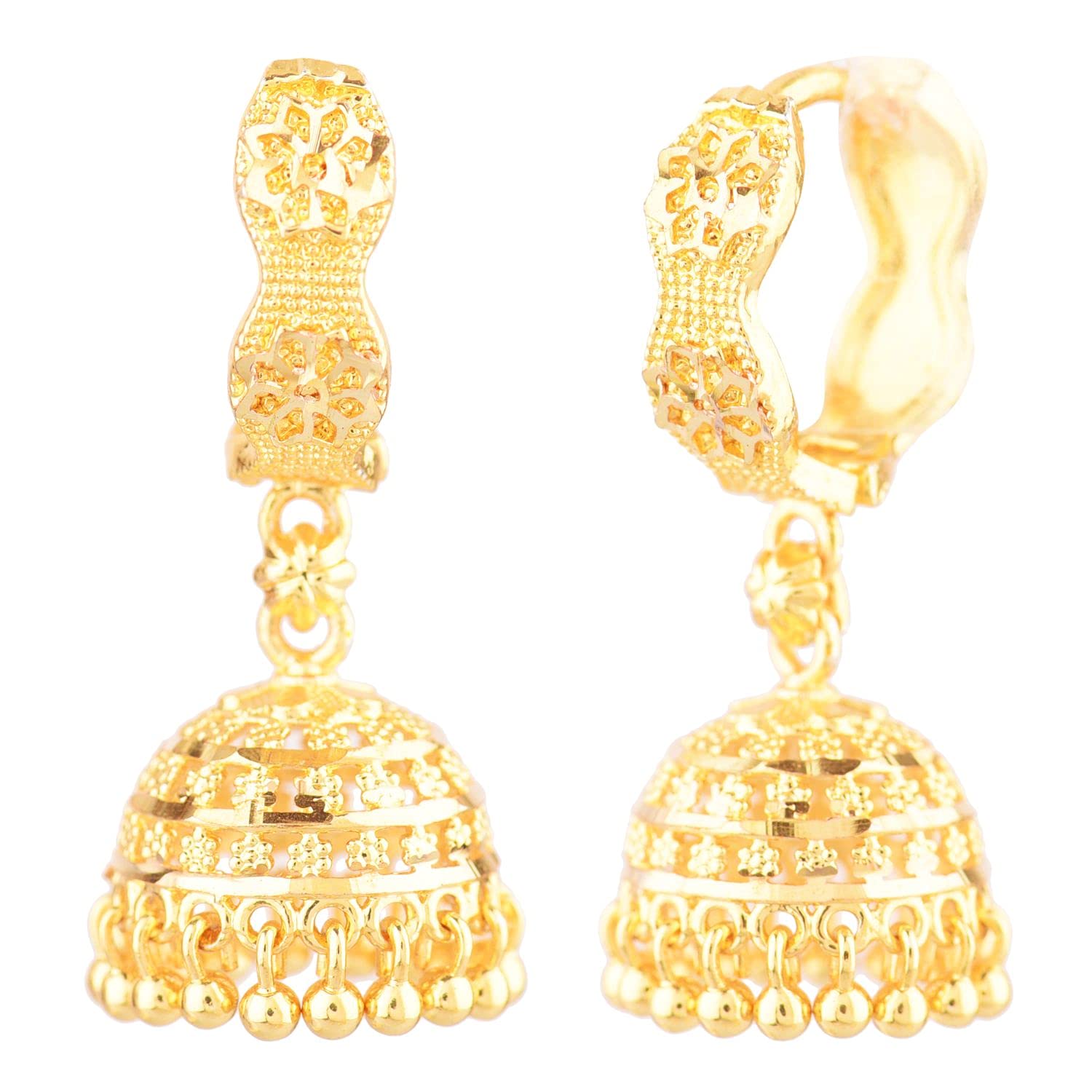 EfulgenzJhumka Hoop Earrings Indian Earrings for Women Light Weight Dainty Jhumka Jhumki Dangle Earrings Set for Women Indian Jewelry for Women Earrings