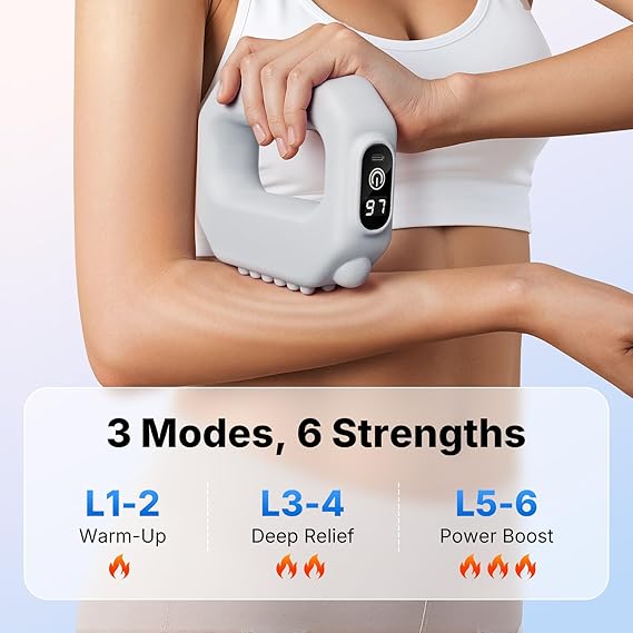 MERACH Vibration Plate for Lymphatic Drainage, 6-Level Portable Cordless Vibration, Multifunctional Full-Body Fascia Ring, Deep Tissue Percussive Massager for Weight Loss, Gift for Women