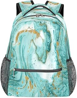 Mochila feminina com estampa abstrata e textura de mármore para laptop para negócios, mochila escolar para estudantes com alça de ombro ajustável, mochila casual para viagem e acampamento para mulheres e homens, Multicor, Large