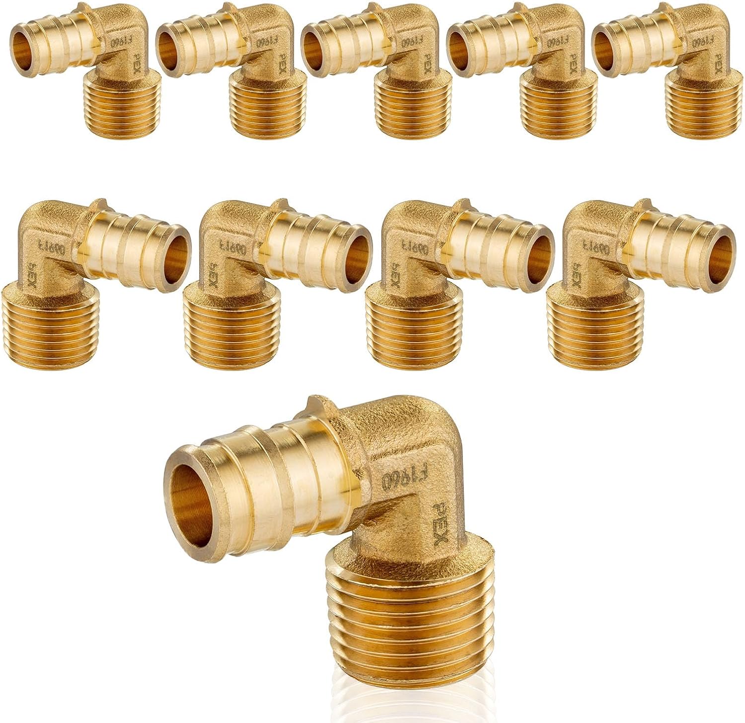 (10Pack) Seelink PEXA Expansion Fittings, PEXA 1/2" x 1/