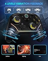 Vista 7 de Multi-Platform Wireless Controller, PC Gaming Controller with 2.4G Adpater/Hall Joysticks/Hall Triggers/1200 mAh Battery/4 Programmable Buttons/RGB