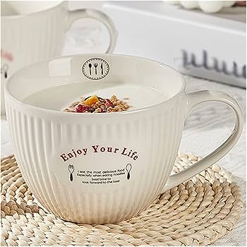 Amazon.com | x3anggyt5 Mug Cup 19oz white ceramic coffee mug for coffee,  milk, hot cocoa, tea, daily use and desk decoration suitable for home use  with men women Coffee/Tea Mug: Coffee Cups