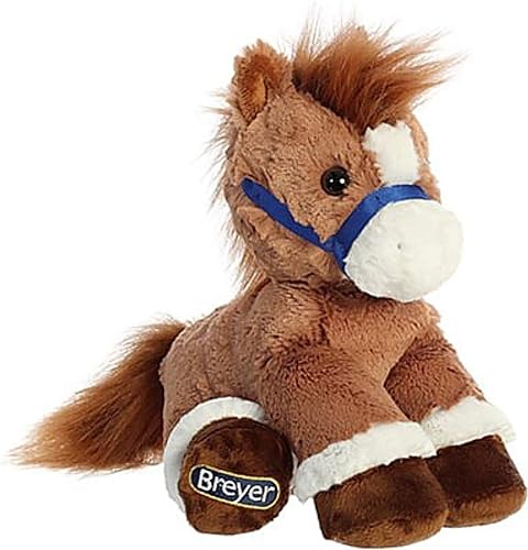 Aurora® Exquisito Breyer® Bridle Buddies - Peluche de caballo castaño, detalles realistas, juego imaginativo, marrón, 11 pulgadas