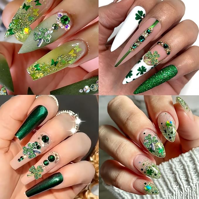 🍀 Lucky Charm Nails! St. Patrick's Day Nail Ideas