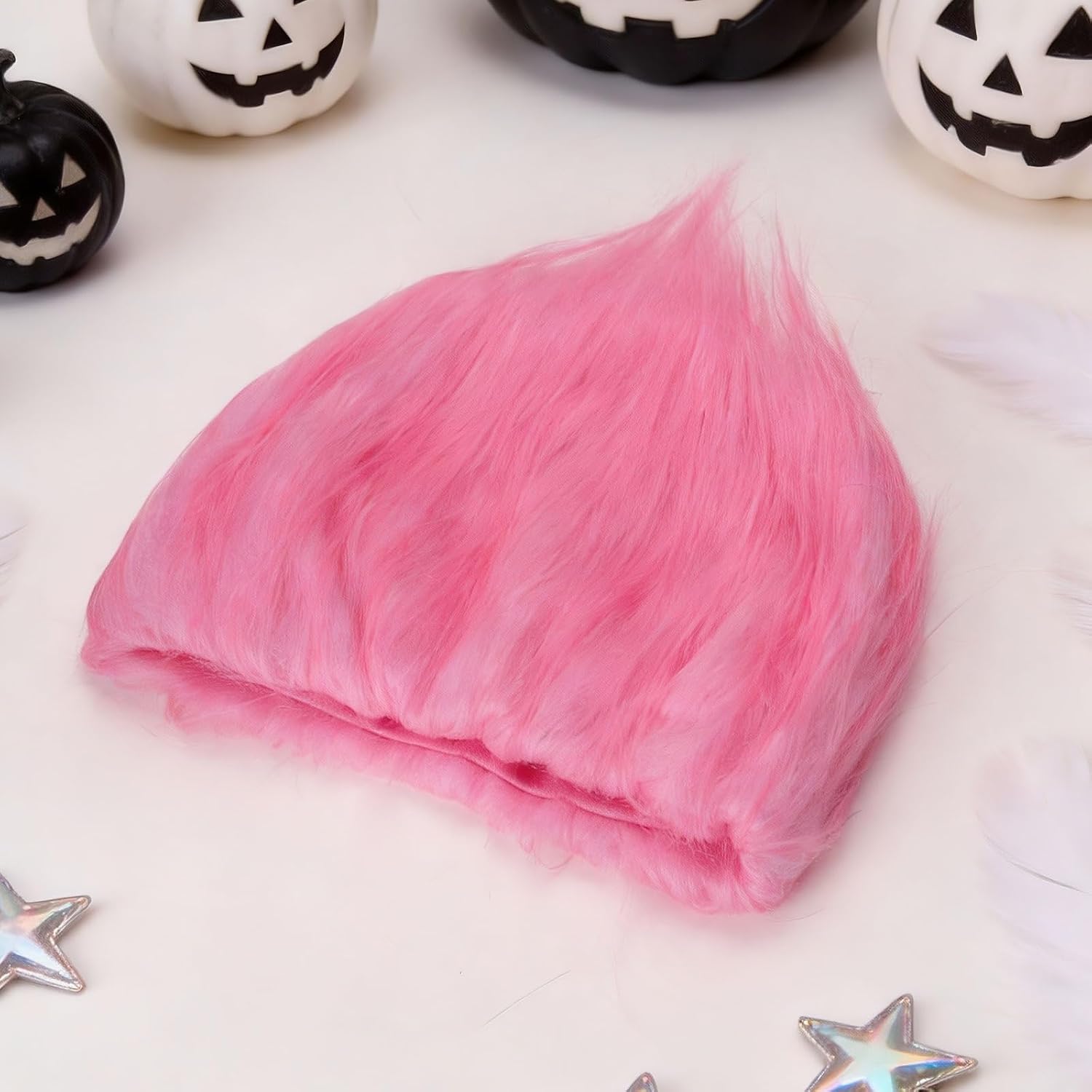 Pink Headband Wigs for Women Funny Party Wigs for Halloween Cosplay Costume Parties