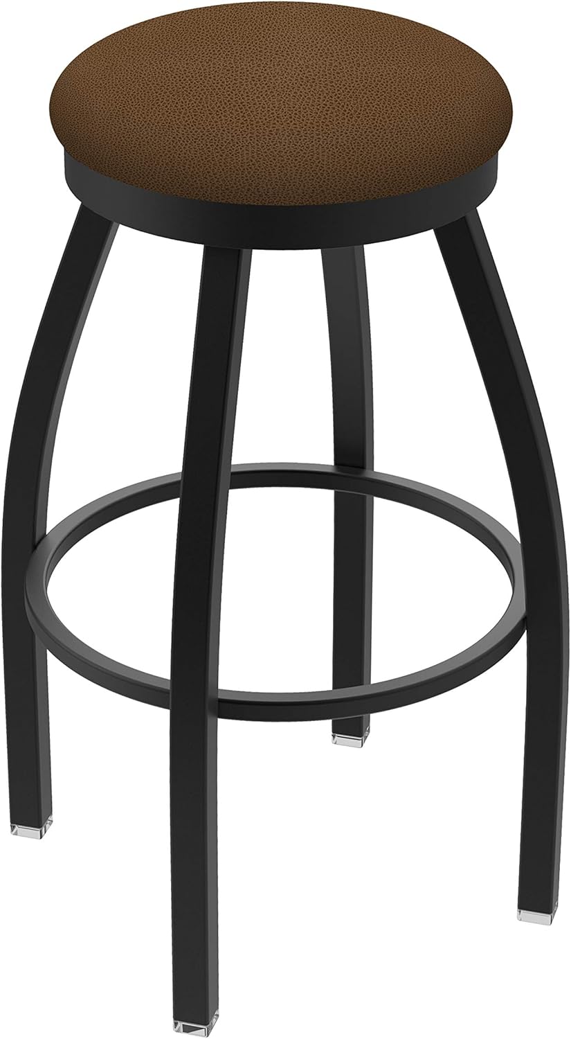 HBS 802 Misha 36" Swivel Extra Tall Bar Stool with Black Wrinkle Finish and Graph Alpine Seat