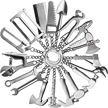 Liliaafar 20 Pcs Mini Tool Keychain Gifts for Men Wrench Tool Keychain Mini Metal Spanner Keyring Fathers Day Gifts for Men Key Chain Bags Hand DIY Accessories