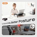Computer Monitor Stand Riser pour le bureau, 3 Hauteur réglable PC portable TV Table de bureau, Table d'imprimante courte en métal, Riser de stand pour bureau, Organisateurs de bureau et accessoires, paquet de 2