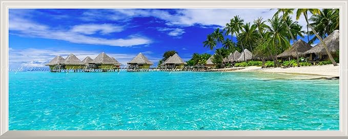 Amazon Co Jp 絵画風 壁紙ポスター はがせるシール式 窓の景色 ポリネシア ボラボラ島 トロピカルビーチ 水上コテージ リゾート 海 癒し パノラマ 扉なし窓仕様 キャラクロ Rpln 101np1 パノラマ版 1440mm 576mm 建築用壁紙 耐候性塗料 日本製