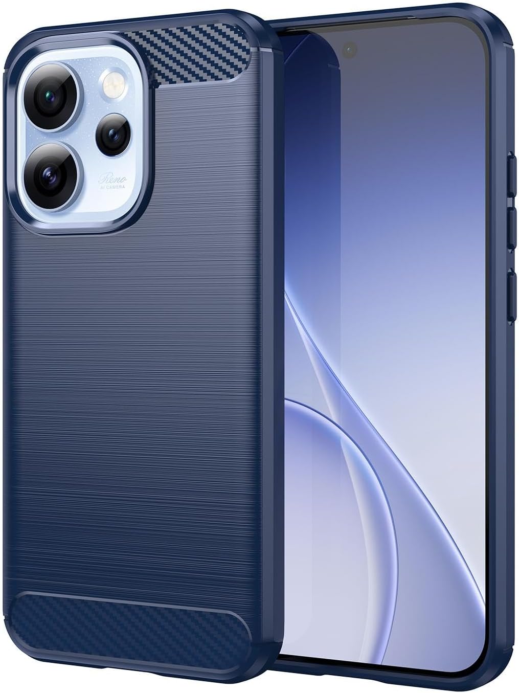 FASCINATION phone case compatible with oppo reno 15 pro Carbon Silicone Case Original Flexible Slim Enhanced Durable Anti-Shock Protector for oppo reno 15 pro 2026
